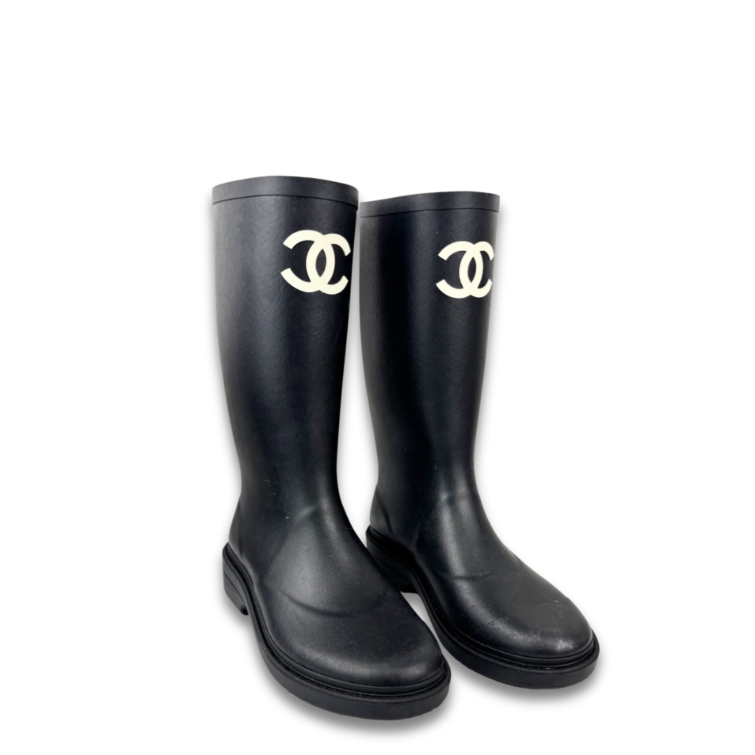 Chanel Knee High Rainboots - Size 37