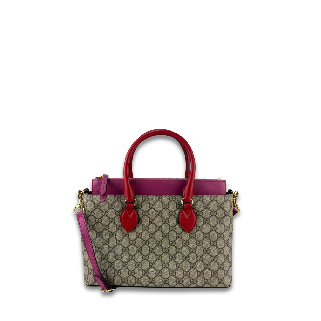 Gucci Small Supreme Tuscany Zip Tote