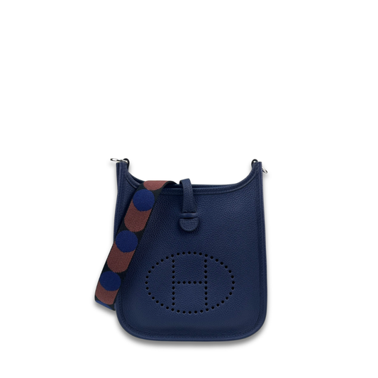 Hermès Clemence Evelyne TPM Navy Blue