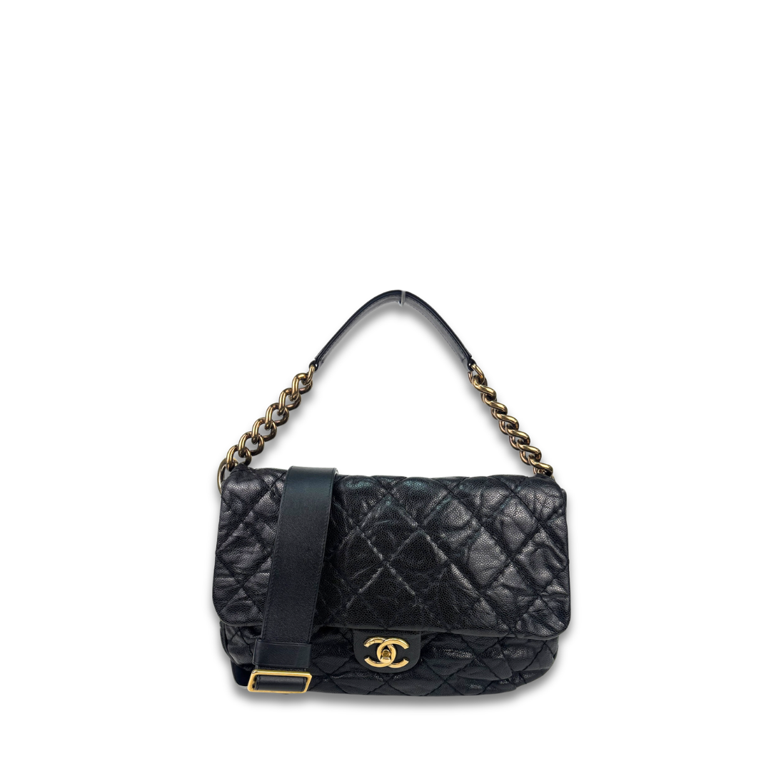 Chanel Coco Pleats Flap Messenger Bag