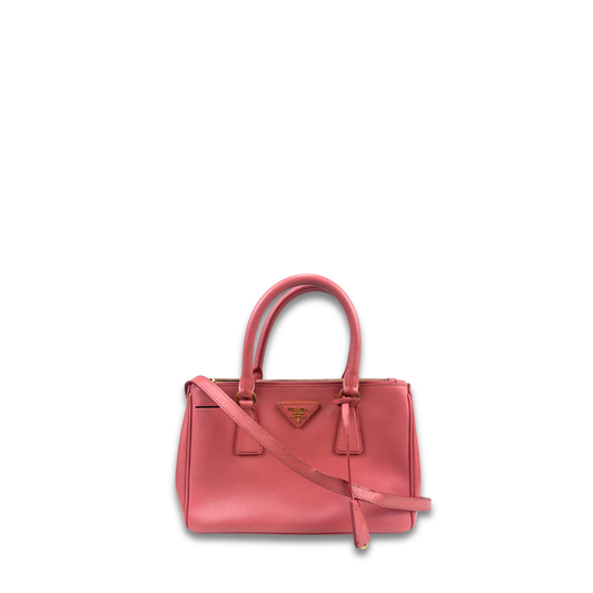 Prada Mini Coral Double Zip Galleria