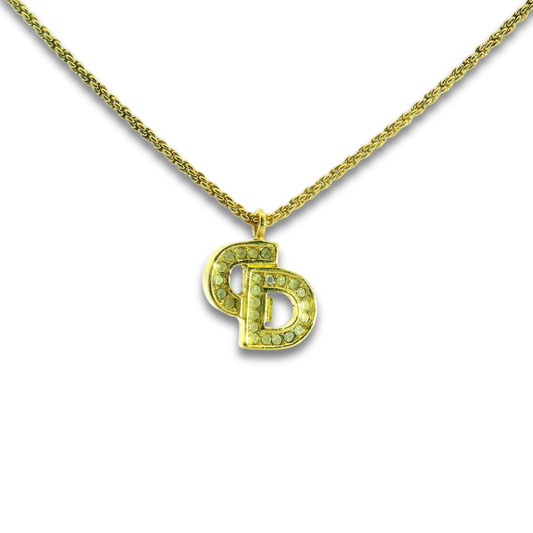 Dior Crystal CD Necklace