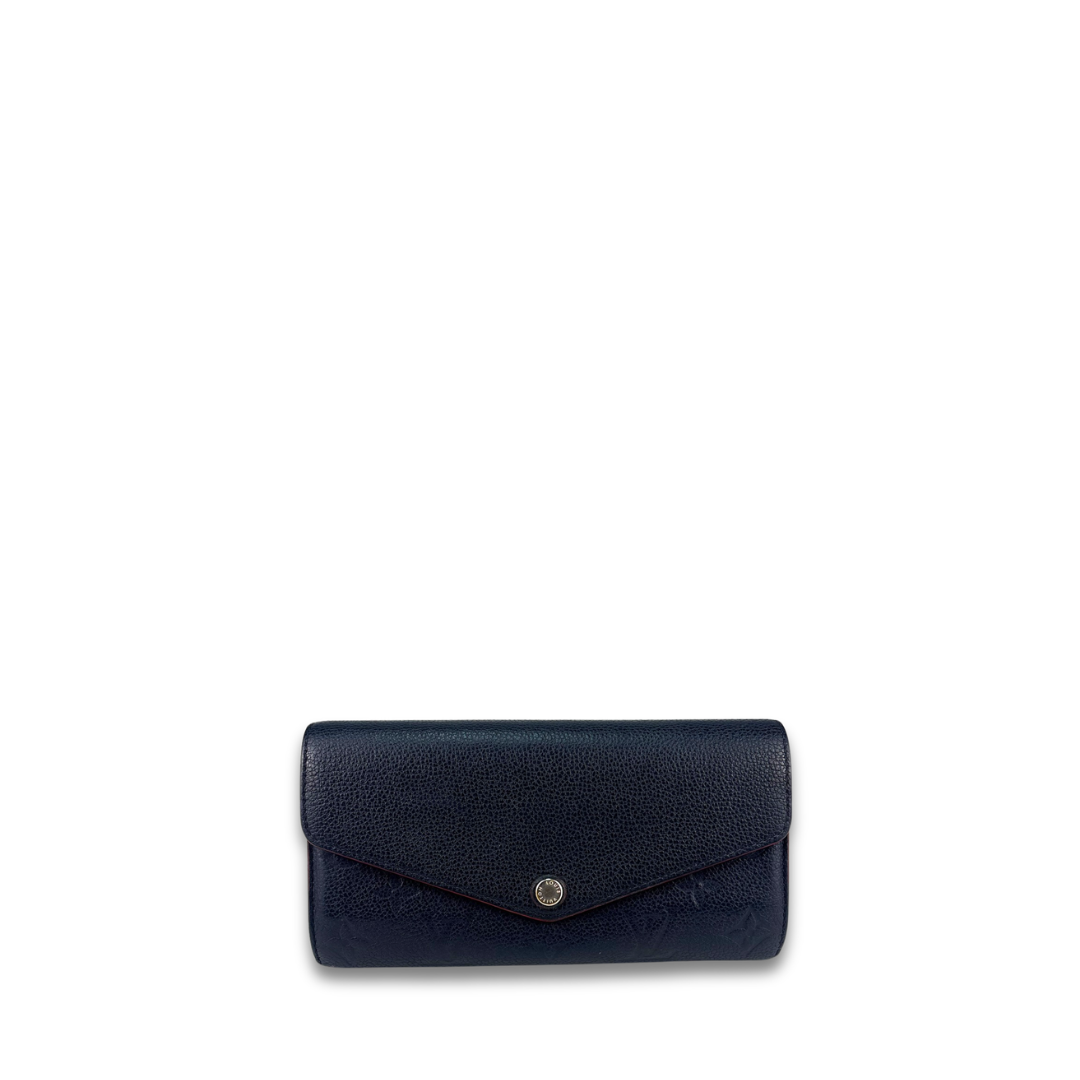 Louis Vuitton Navy Empreinte Sarah Wallet