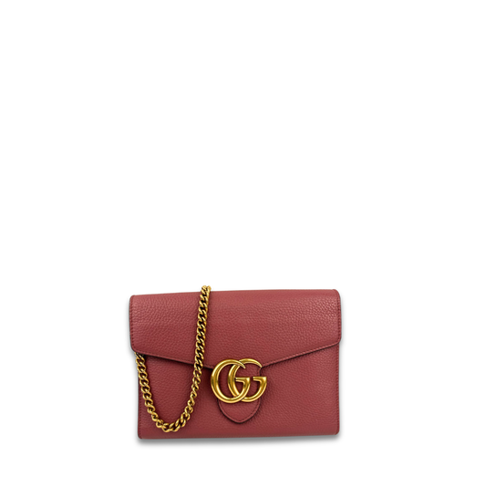 Gucci Mauve Marmont Chain Wallet