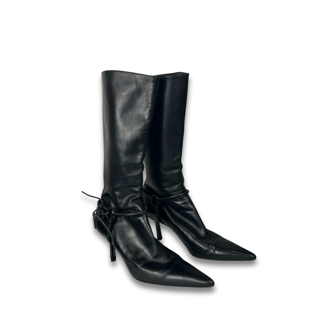 Gucci Horsebit Heeled Boots - Size 10