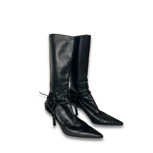 Gucci Horsebit Heeled Boots - Size 10