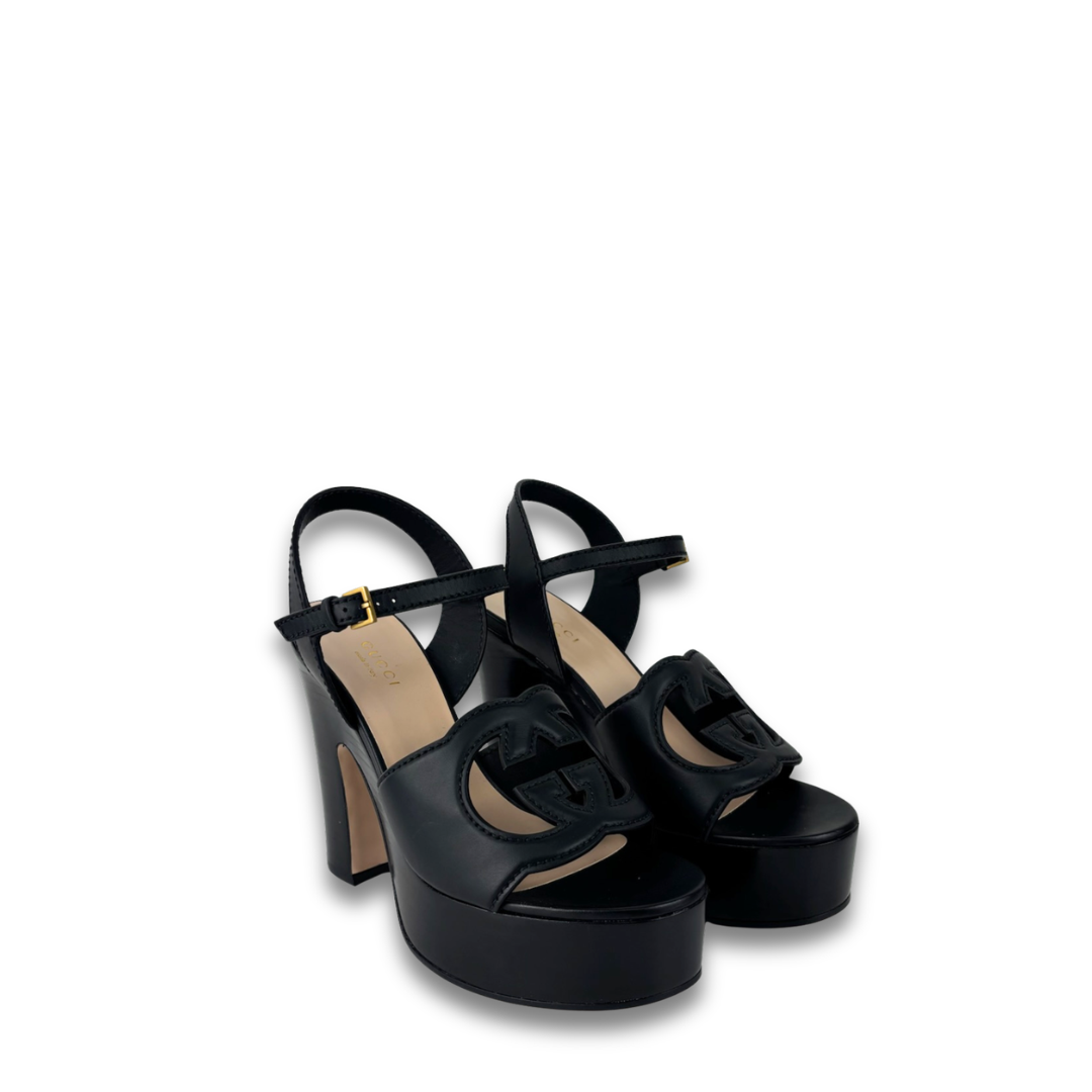 Gucci Interlocking G Platform Sandals - Size 37