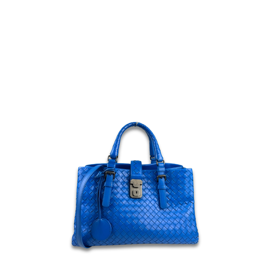 Bottega Small Blue Roma Tote