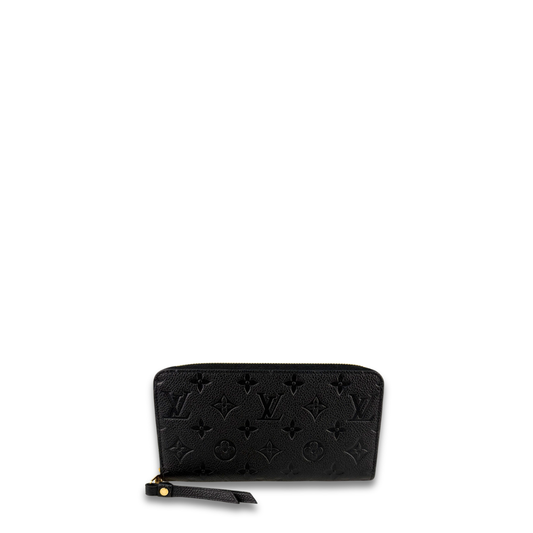 Louis Vuitton Black Empreinte Zippy Wallet