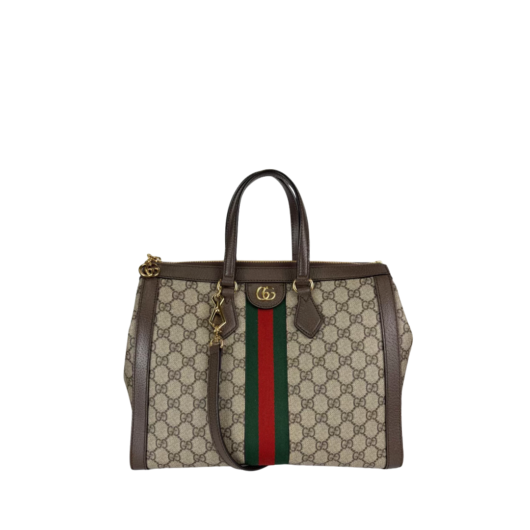 Gucci GG Supreme Ophidia Medium Top Handle Tote