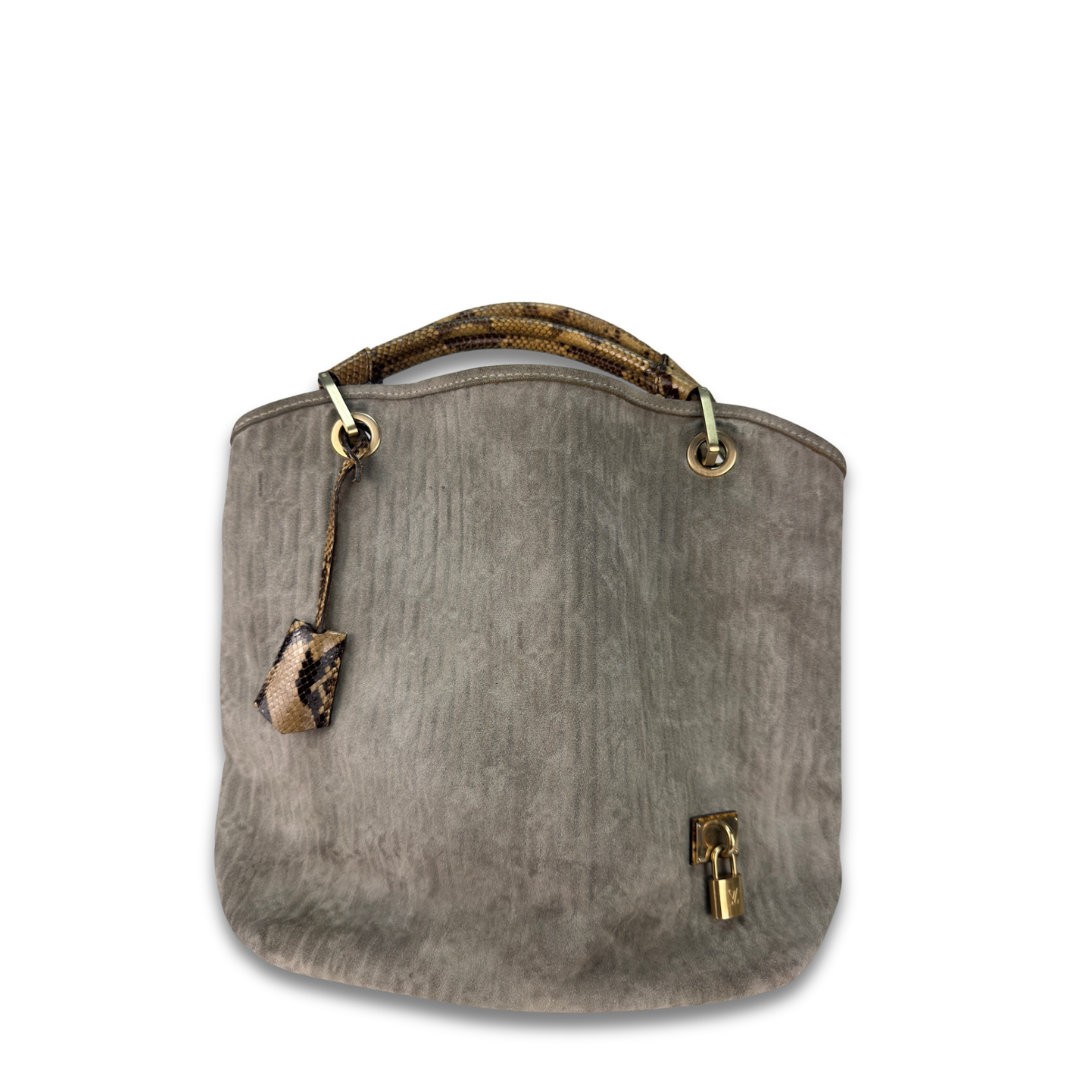Louis Vuitton Embossed Suede Whisper GM