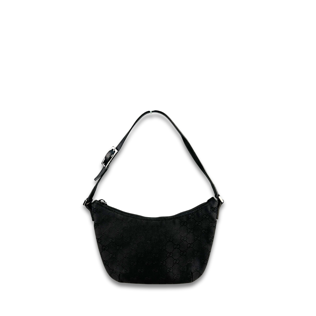 Gucci Black Canvas Shoulder Bag