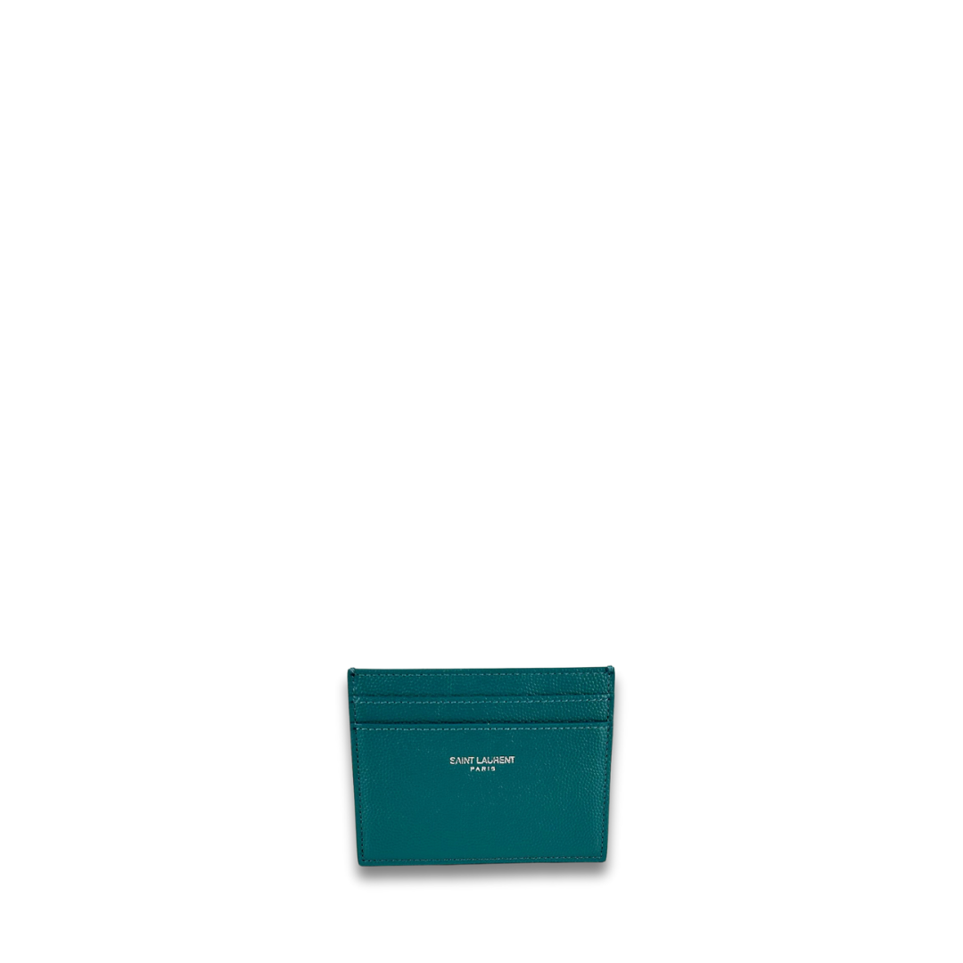 YSL Teal Paris Card Case