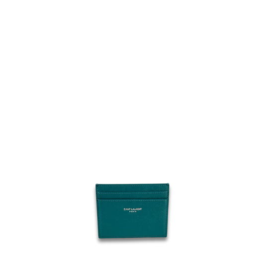 YSL Teal Paris Card Case