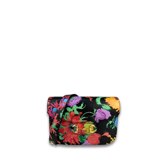 Gucci x Ken Scott Floral Horsebit 1955 Shoulder Bag