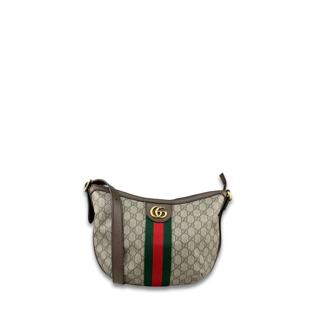 Gucci Supreme Ophidia Small Half Moon Messenger