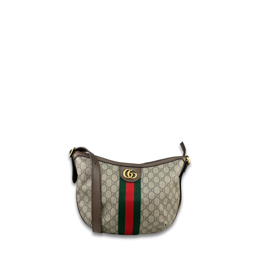 Gucci Supreme Ophidia Small Half Moon Messenger