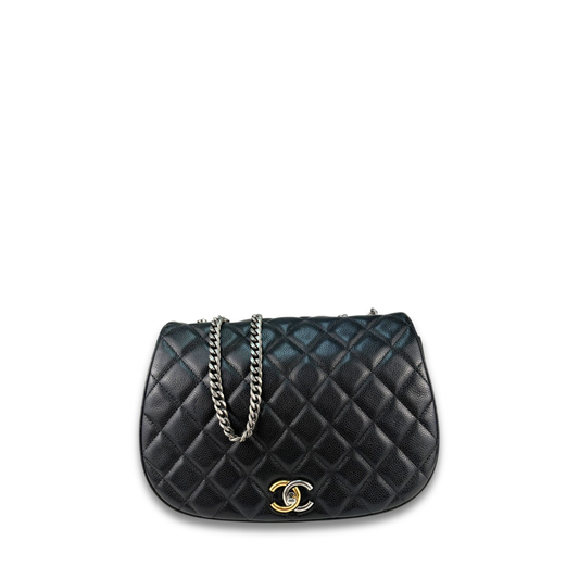 Chanel Quilted Casual Pocket Flap Messenger Bag