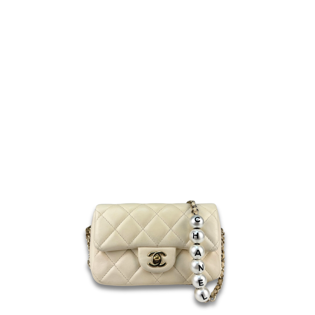 Chanel Cream My Precious Pearls Mini Flap Bag
