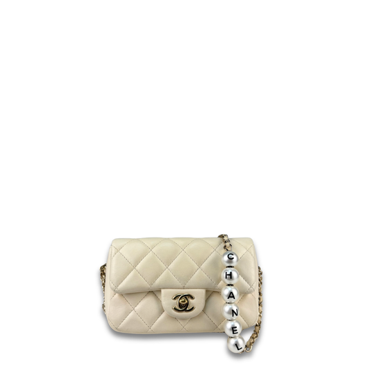 Chanel Cream My Precious Pearls Mini Flap Bag