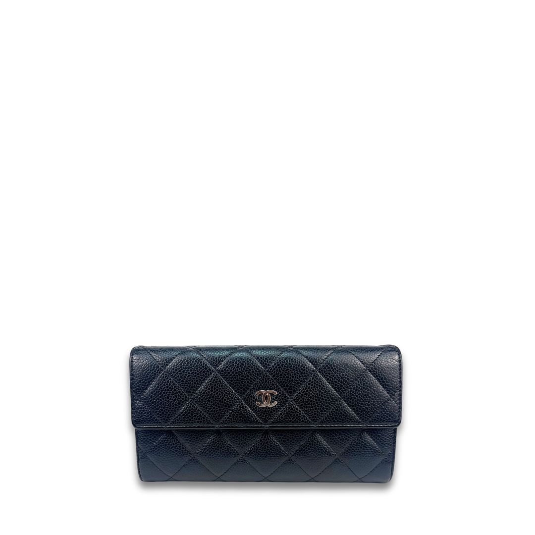 Chanel Black Caviar Classic Flap Wallet