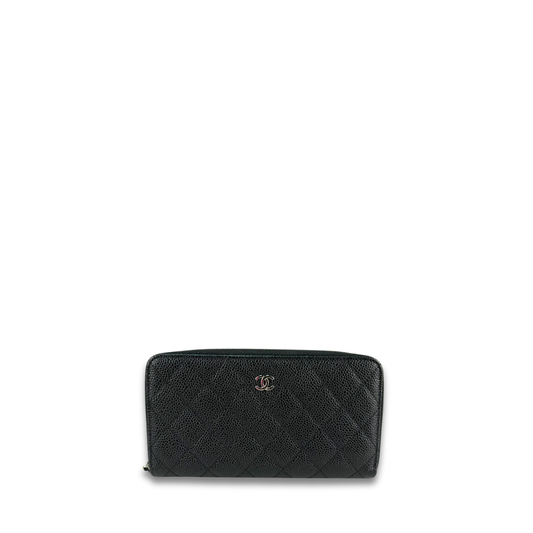 Chanel Classic Caviar Zipper Wallet