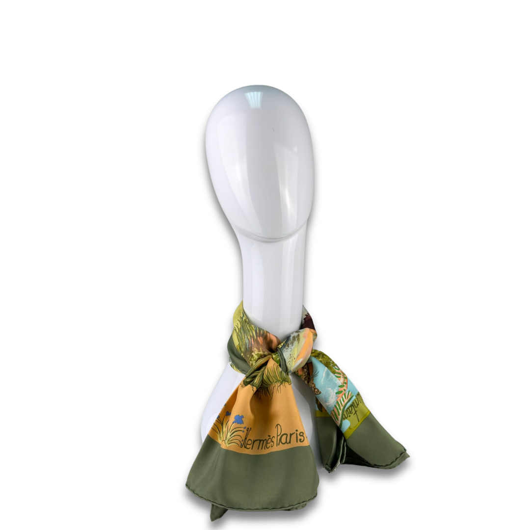 Hermès 'Forest Forage' Silk Scarf 90