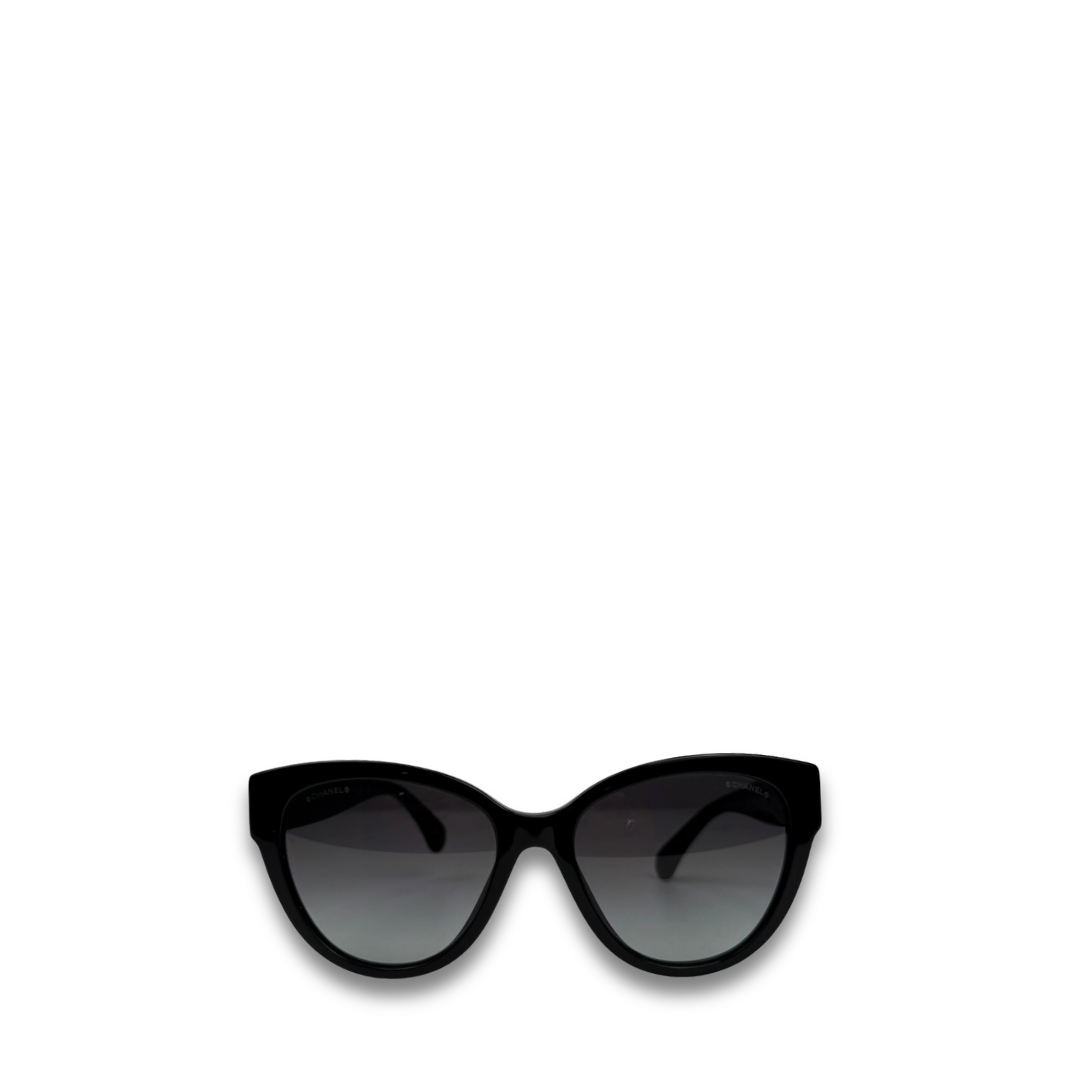 Chanel Black Round Sunglasses