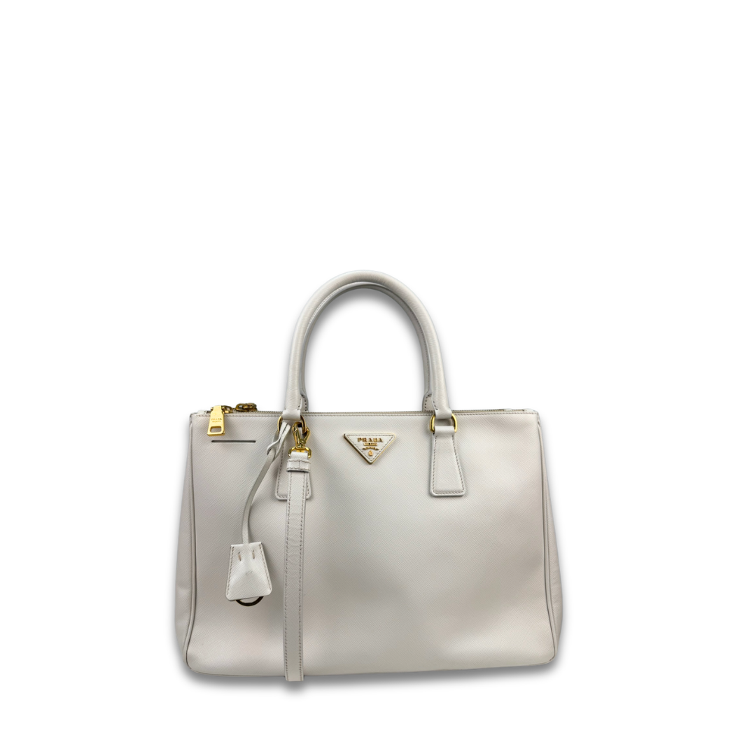 Prada Medium White Galleria Tote