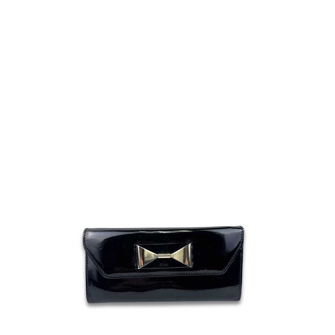 Chloe Black Patent Leather Wallet