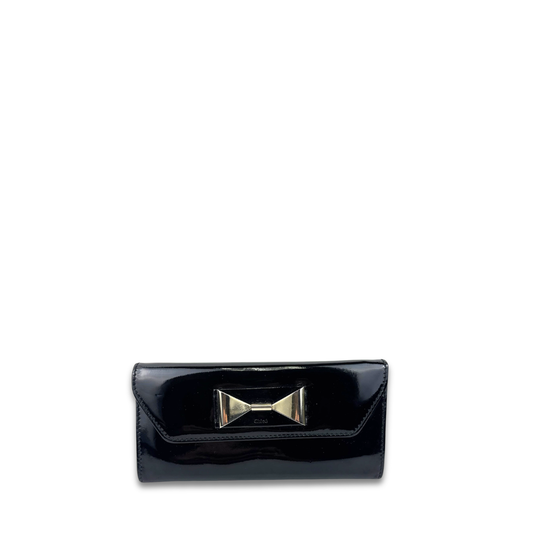 Chloe Black Patent Leather Wallet