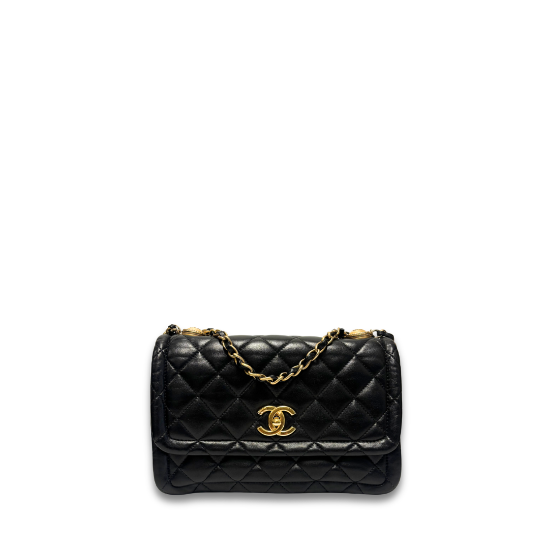Chanel Button On Top Flap Bag