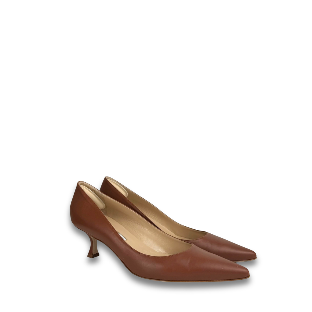 Manolo Blahnik Brown Srila 50 - Size 40