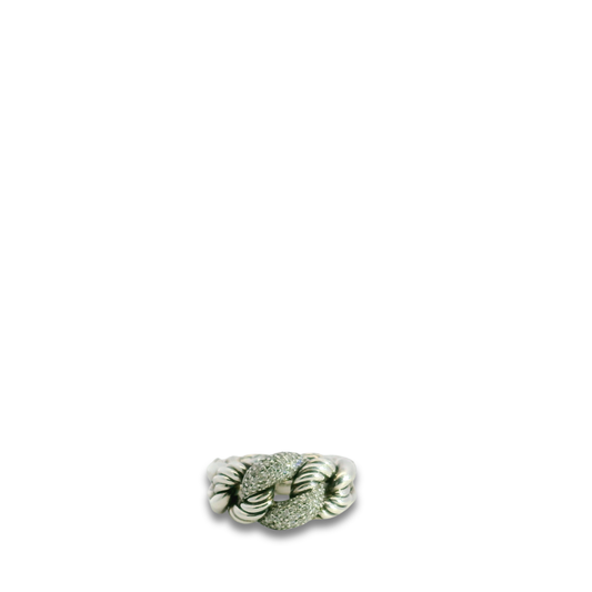 David Yurman Belmont Curb Pave Diamond Ring - Size 6