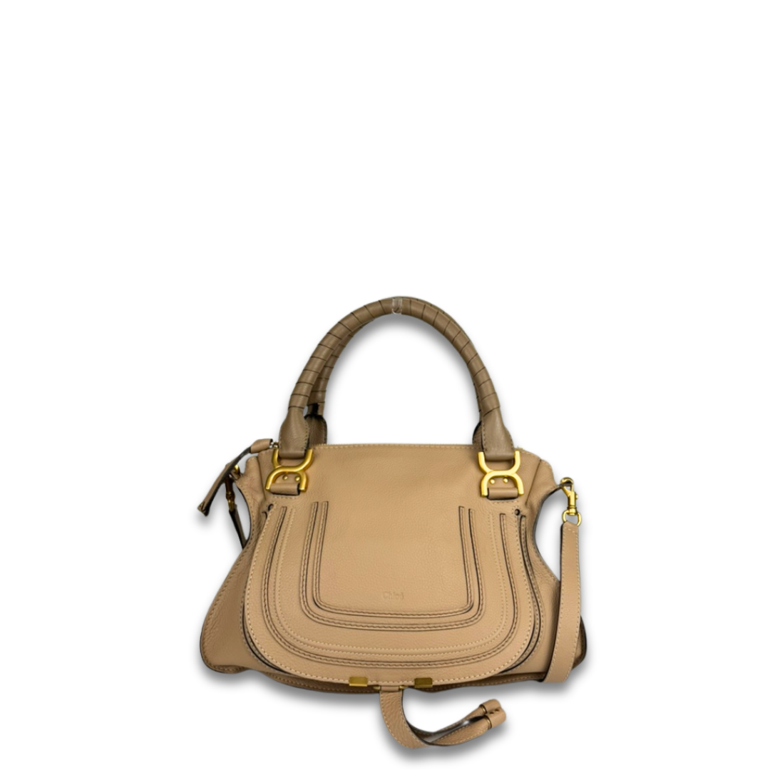 Chloé Beige Medium Marcie Satchel