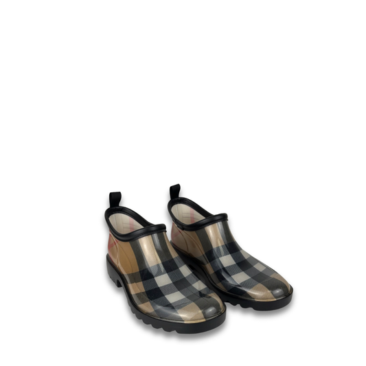 Burberry Nova Check Ankle Rain Boots - Size 39