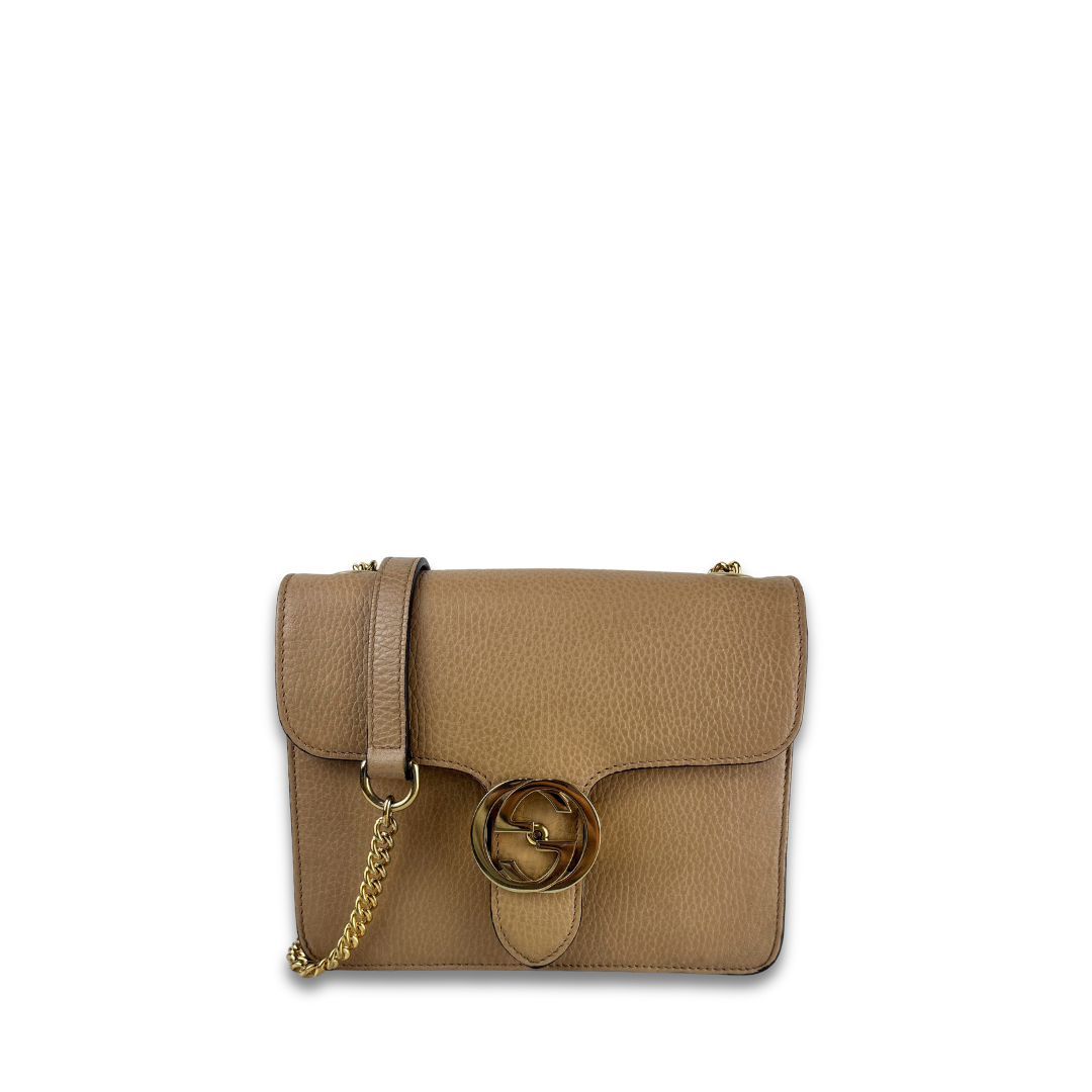 Gucci Beige Interlocking GG Shoulder Bag
