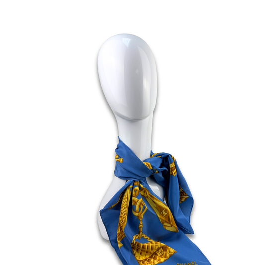 Chanel Blue Charm Scarf