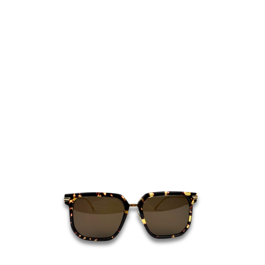Bottega Square Tortoiseshell Sunglasses