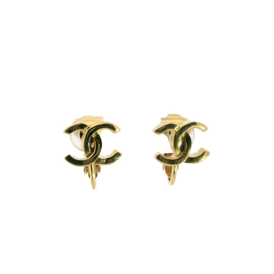 Chanel Dainty CC Huggie Clip-On Earrings