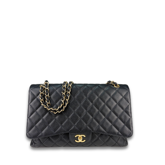 Chanel Black Caviar Maxi Single Flap