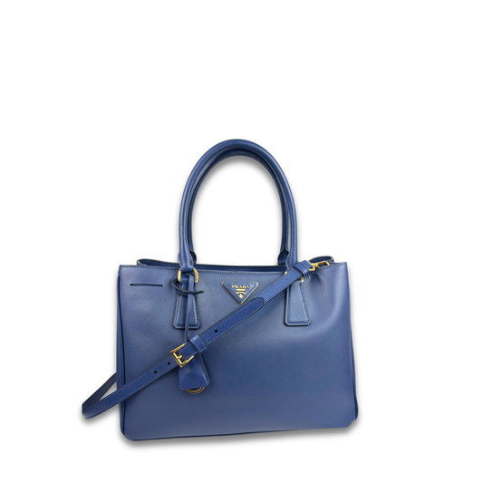 Prada Blue Saffiano Medium Galleria Tote