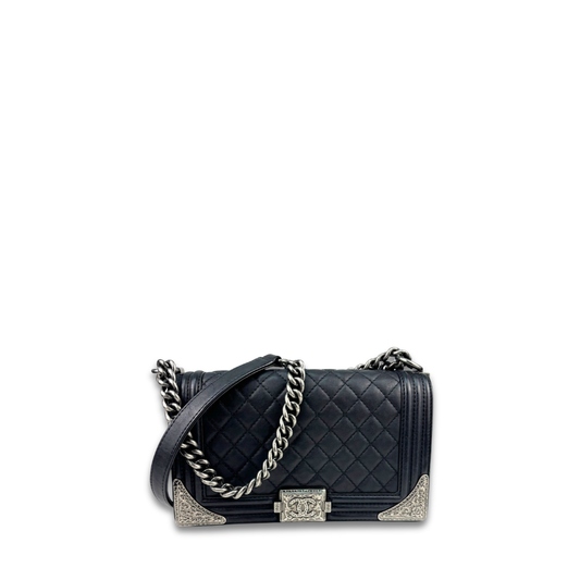 Chanel Medium Black Paris-Dallas Boy Bag