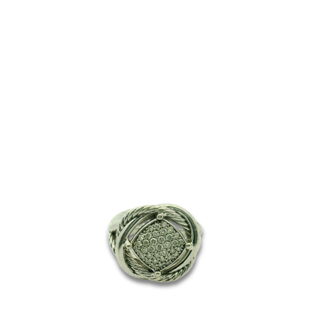 David Yurman Pavé Diamond Infinity Ring - Size 7