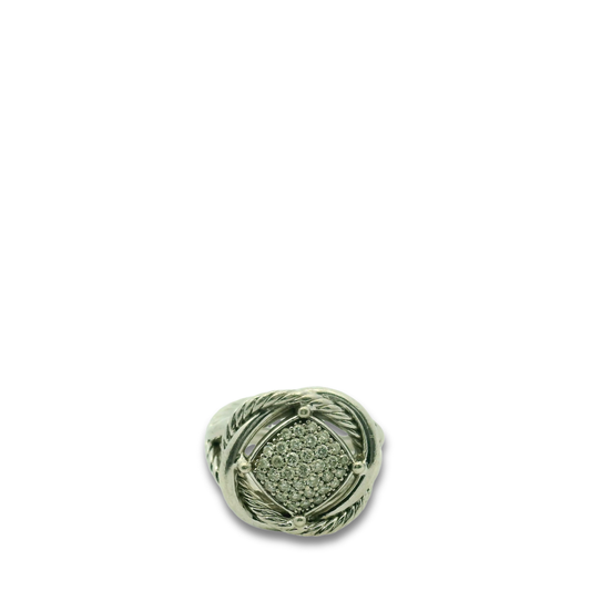 David Yurman Pavé Diamond Infinity Ring - Size 7