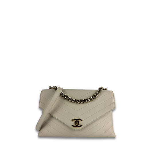 Chanel Cream Medium Coco Envelope Flap