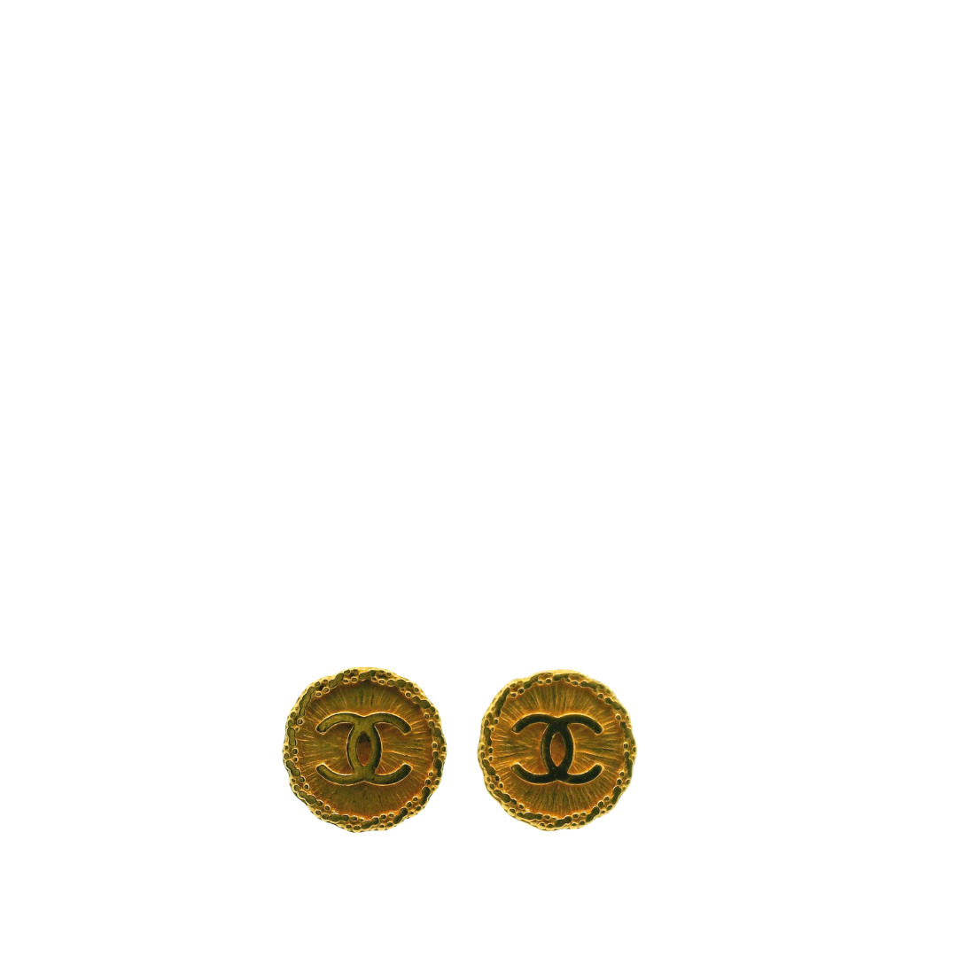 Chanel Gold Coin Clip-On Earrings