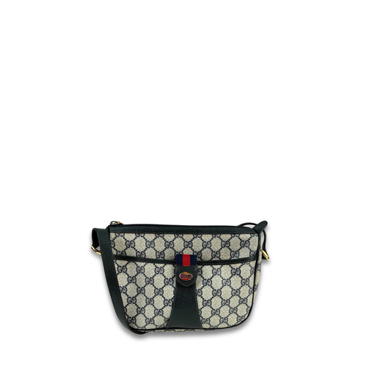 Gucci Navy GG Supreme Shoulder Bag