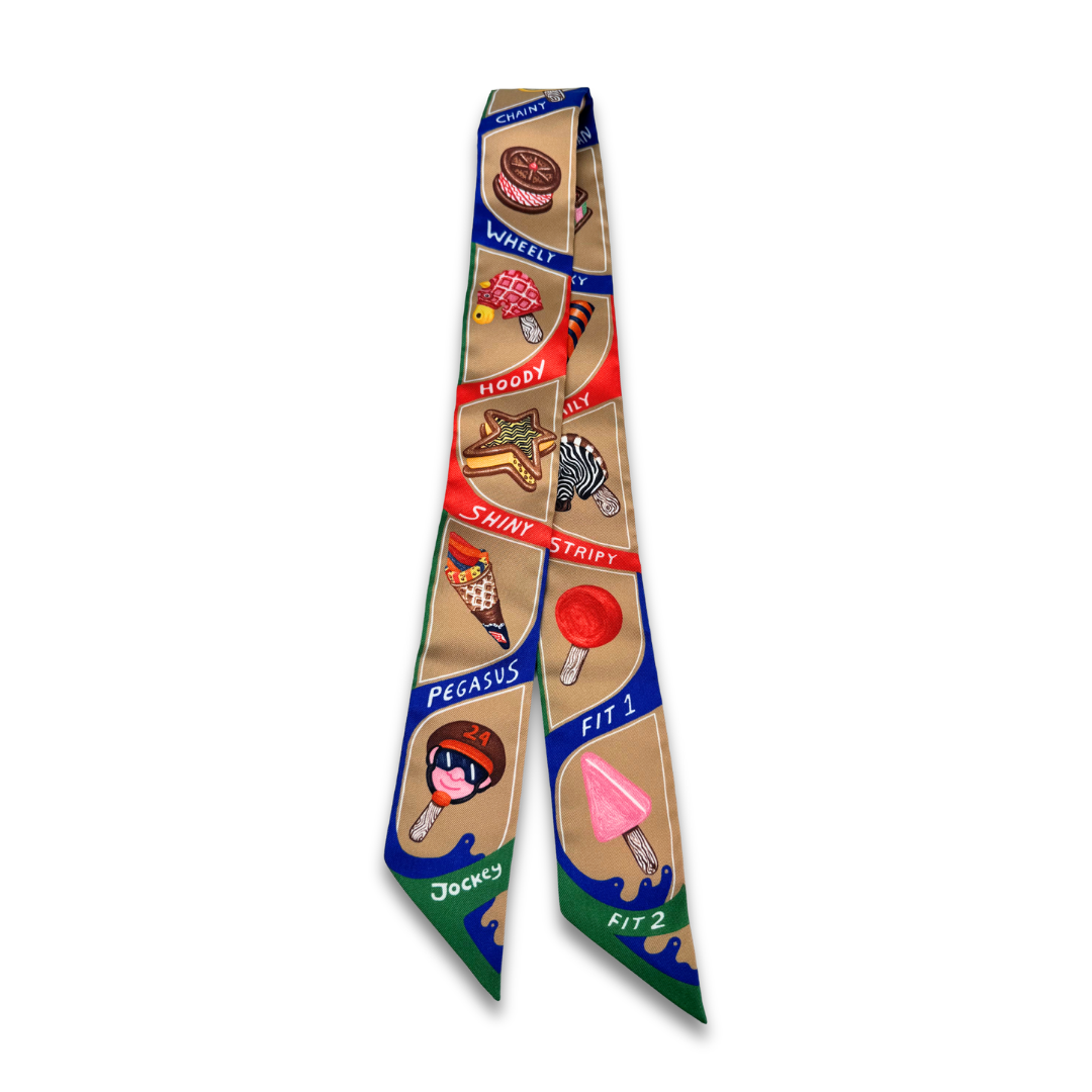 Hermès Funny Ice Cream Silk Twilly