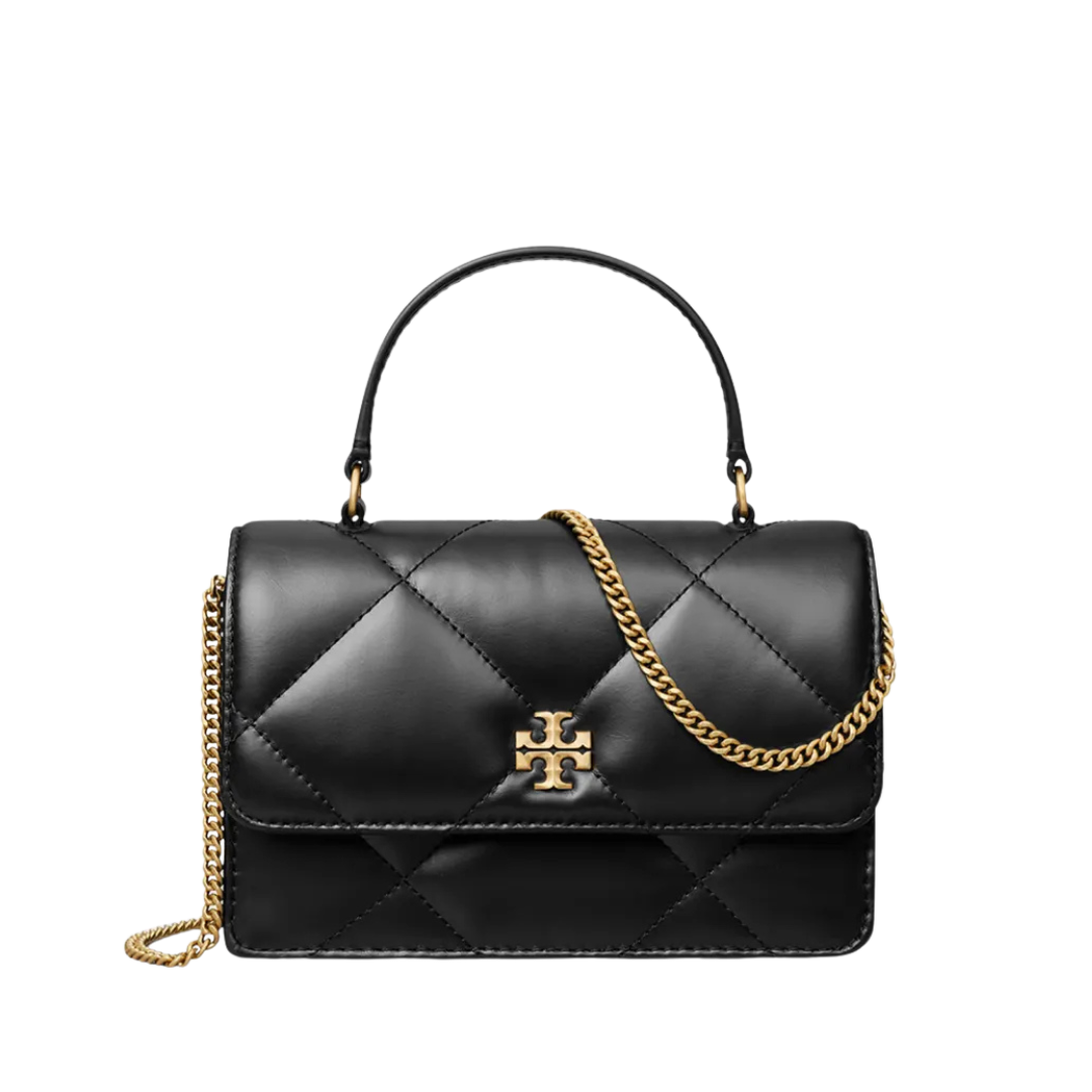 Tory Burch Kira Diamond Quilt Mini Top Handle Chain Wallet